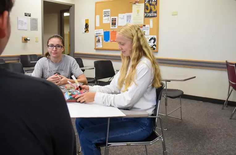 Communication students in class