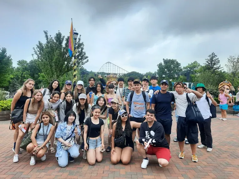 Summer Institute students pose for photo with disc golf discs